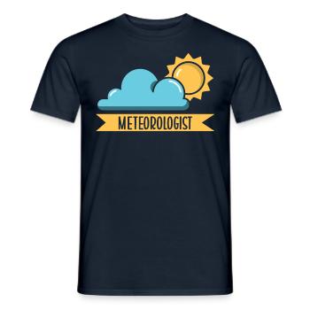 Météorologue Météorologie Météorologie Profession - T-shirt homme - marine - Devant - AI Model Male 178 light (178cm)