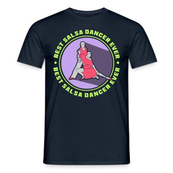 Best Salsa Dancer of All Time Hobby Dance Dancing - Men's T-Shirt - navy - Front - AI Model Male 178 light (178cm)