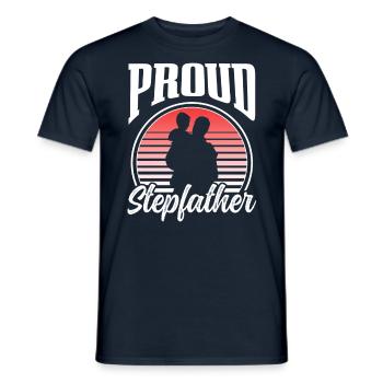 Fier beau-père Fête des pères beau-père Beau-père - T-shirt homme - marine - Devant - AI Model Male 178 light (178cm)