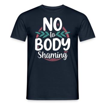 No to Body Shaming Stop Anger Body Shaming - Men's T-Shirt - navy - Front - AI Model Male 178 light (178cm)