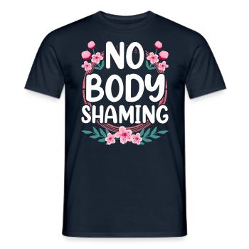 No Body Shaming Annoyance Stop Body shaming - Men's T-Shirt - navy - Front - AI Model Male 178 light (178cm)