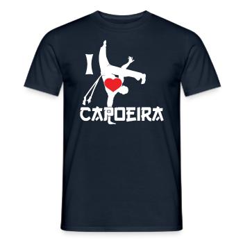 J’adore Capoeira Hobby Arts Martiaux Brésiliens - T-shirt homme - marine - Devant - AI Model Male 178 light (178cm)