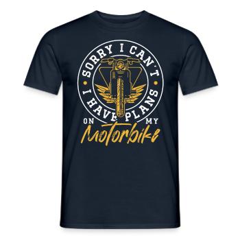 Ne puis-je pas avoir des plans avec mon équipe de moto - T-shirt homme - marine - Devant - AI Model Male 178 light (178cm)