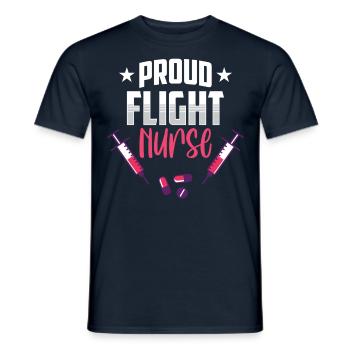 Stolze Flight Nurse Beruf Flugkrankenschwester - Männer T-Shirt - Navy - Vorne - AI Model Male 178 light (178cm)