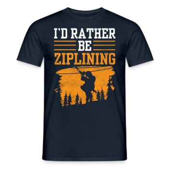 Je préfère être tyrolienne Tyrolienne Seilrutsche Sport - T-shirt homme - marine - Devant - AI Model Male 178 light (178cm)