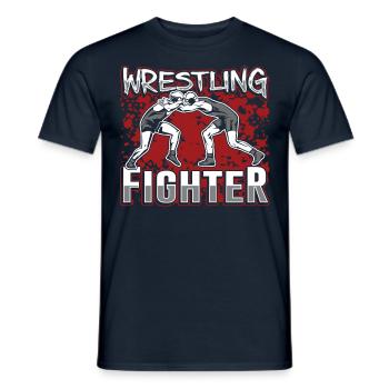 Wrestling Fighter Wrestling Wrestling Wrestling - Men's T-Shirt - navy - Front - AI Model Male 178 light (178cm)