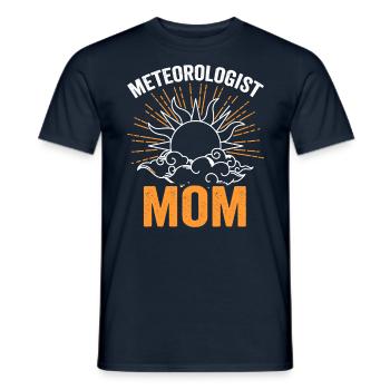 Meteorologist Mama Profession Meteorologist Meteorology - Men's T-Shirt - navy - Front - AI Model Male 178 light (178cm)