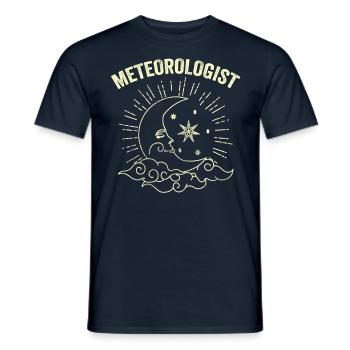 Météorologue Météorologie Profession Prévisions météorologiques - T-shirt homme - marine - Devant - AI Model Male 178 light (178cm)
