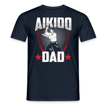Aikido Vater Kampfsport Kampfkunst Kämpfer - Männer T-Shirt - Navy - Vorne - AI Model Male 178 light (178cm)