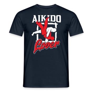 Amoureux de l’Aïkido Arts Martiaux Combattant d’Arts Martiaux - T-shirt homme - marine - Devant - AI Model Male 178 light (178cm)