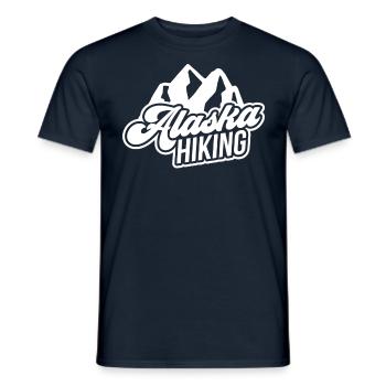 Alaska Randonnée Randonneurs Randonnée Nature - T-shirt homme - marine - Devant - AI Model Male 178 light (178cm)