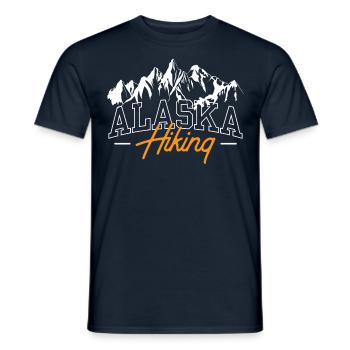 Alaska Wandern Natur Wanderung Wanderer - Männer T-Shirt - Navy - Vorne - AI Model Male 178 light (178cm)