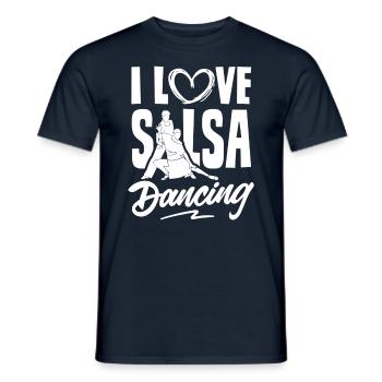 Ich Liebe Salsa Tanzen Hobby Tanz Tänzer - Männer T-Shirt - Navy - Vorne - AI Model Male 178 light (178cm)