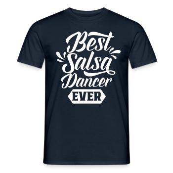 Best Salsa Dancer of All Time Hobby Dancing Dance - Men's T-Shirt - navy - Front - AI Model Male 178 light (178cm)