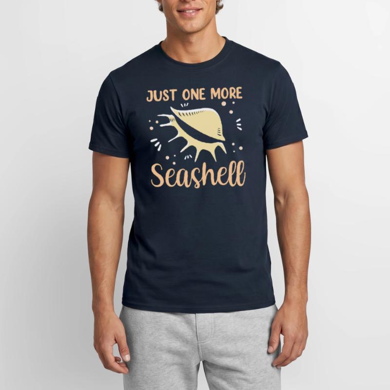 Only One Shell Shell Collector Shellfish Collector Shells Men's T-shirt
