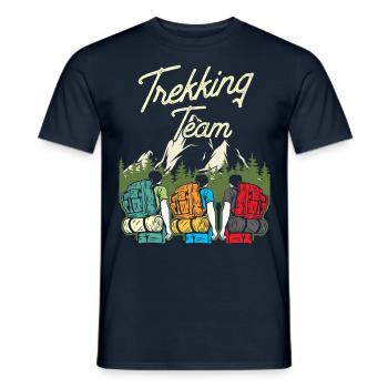Trekking Équipe Randonneurs Randonnée Randonnée - T-shirt homme - marine - Devant - AI Model Male 178 light (178cm)