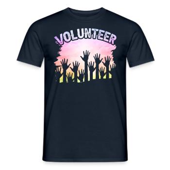 Voluntary volunteering Volunteer - Men's T-Shirt - navy - Front - AI Model Male 178 light (178cm)