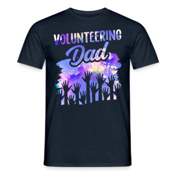 Volunteer Father Profession Voluntary Volunteer - Men's T-Shirt - navy - Front - AI Model Male 178 light (178cm)