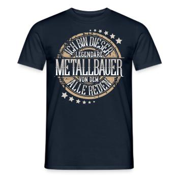 Metallbauer - Männer T-Shirt - Navy - Vorne - AI Model Male 178 light (178cm)