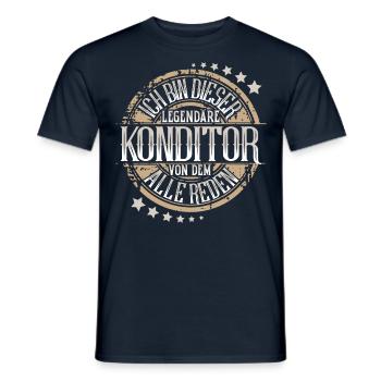 Konditor - Männer T-Shirt - Navy - Vorne - AI Model Male 178 light (178cm)