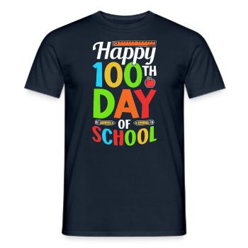 Happy 100 School Day Team Sweet 100 Days - Men's T-Shirt - navy - Front - AI Model Male 178 light (178cm)