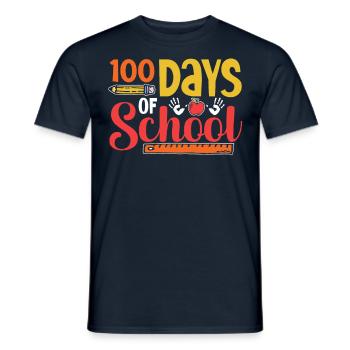100 Days School Team Funny Sayings Sweet - Men's T-Shirt - navy - Front - AI Model Male 178 light (178cm)