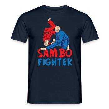 Sambo Fighter Training Martial Arts Martial Arts - Men's T-Shirt - navy - Front - AI Model Male 178 light (178cm)
