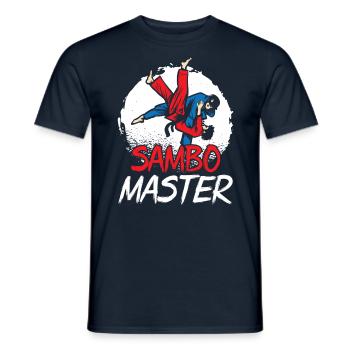 Sambo Master Martial Arts Martial Arts Training - Men's T-Shirt - navy - Front - AI Model Male 178 light (178cm)