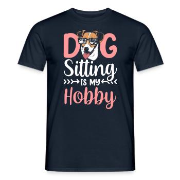 Hundesitting Ist Mein Hobby Sitter Dog Sitting - Männer T-Shirt - Navy - Vorne - AI Model Male 178 light (178cm)
