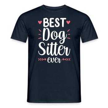 Meilleur Dog Sitter Ever Dog Dog Sitting - T-shirt homme - marine - Devant - AI Model Male 178 light (178cm)