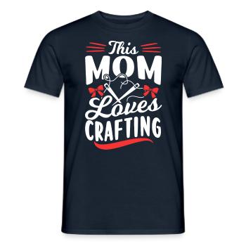 This mom loves to craft mom crafts - Men's T-Shirt - navy - Front - AI Model Male 178 light (178cm)