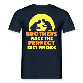 Brüder Sind Die Perfekten Besten Freunde Freund - Männer T-Shirt - Navy - Vorne - AI Model Male 178 light (178cm)