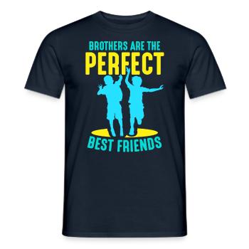 Brothers are the perfect best friend friend - Men's T-Shirt - navy - Front - AI Model Male 178 light (178cm)