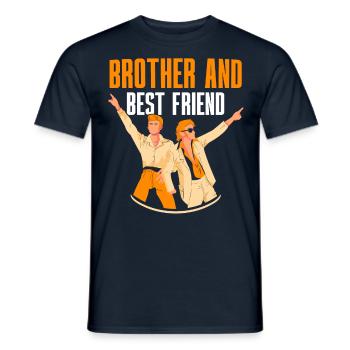 Bruder Und Bester Freund Brüder Freundschaft Team - Männer T-Shirt - Navy - Vorne - AI Model Male 178 light (178cm)