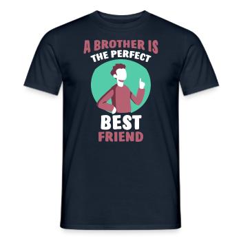 Ein Bruder Ist Der Perfekte Beste Freund Brüder - Männer T-Shirt - Navy - Vorne - AI Model Male 178 light (178cm)