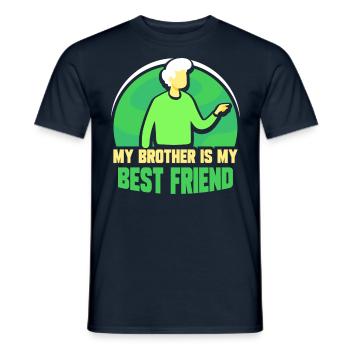 Mein Bruder Ist Mein Bester Freund Team Brüder - Männer T-Shirt - Navy - Vorne - AI Model Male 178 light (178cm)