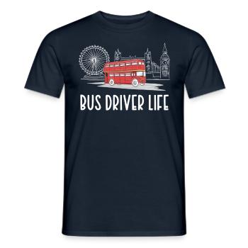 Life of a Bus Driver Bus Driving Bus Bus Driver - Men's T-Shirt - navy - Front - AI Model Male 178 light (178cm)