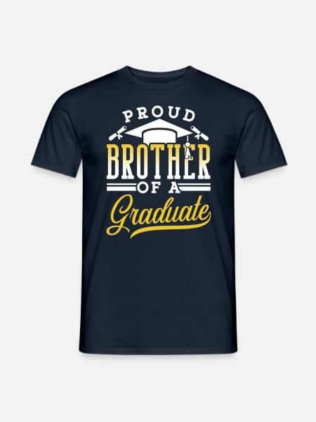 Stolzer Bruder Eines Absolventen Absolvent - Männer T-Shirt - Navy