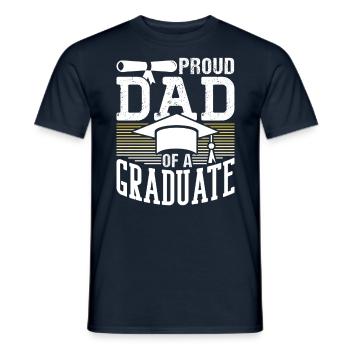 Fier père d’un diplôme d’études supérieures - T-shirt homme - marine - Devant - AI Model Male 178 light (178cm)