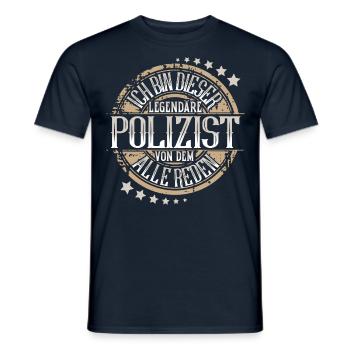 Polizist - Männer T-Shirt - Navy - Vorne - AI Model Male 178 light (178cm)