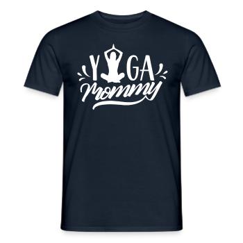 Yoga MomMy MomMy Hobby - Men's T-Shirt - navy - Front - AI Model Male 178 light (178cm)