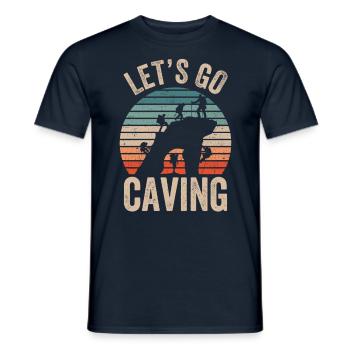 Allons à la grotte de spéléologie Randonnée - T-shirt homme - marine - Devant - AI Model Male 178 light (178cm)