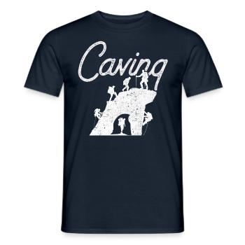 Höhlenforschung Cave Caving Höhle Höhlenwandern - Männer T-Shirt - Navy - Vorne - AI Model Male 178 light (178cm)