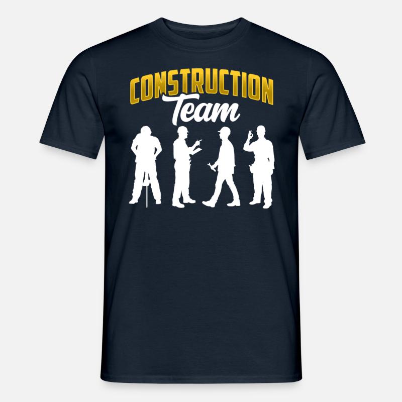 Bau Team Teamwork Baustelle Bauarbeiter - Männer T-Shirt - Navy