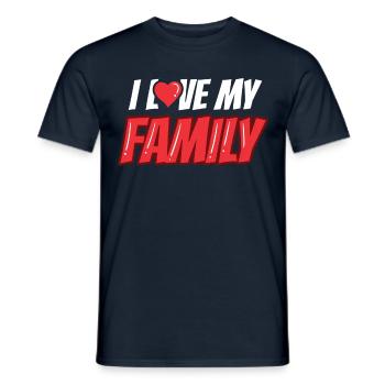 J’adore ma douce réunion de famille - T-shirt homme - marine - Devant - AI Model Male 178 light (178cm)