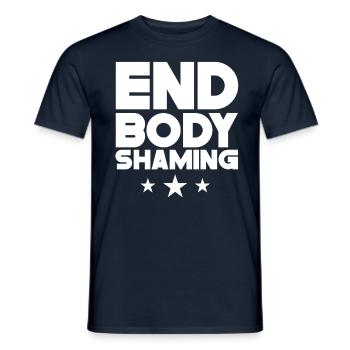 Body Shaming Quitting Annoyance Stop Body shaming - Men's T-Shirt - navy - Front - AI Model Male 178 light (178cm)