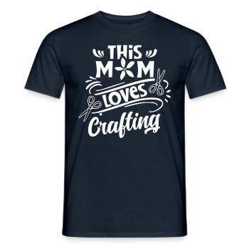 This Mom Loves To Craft Craft Mom - Men's T-Shirt - navy - Front - AI Model Male 178 light (178cm)