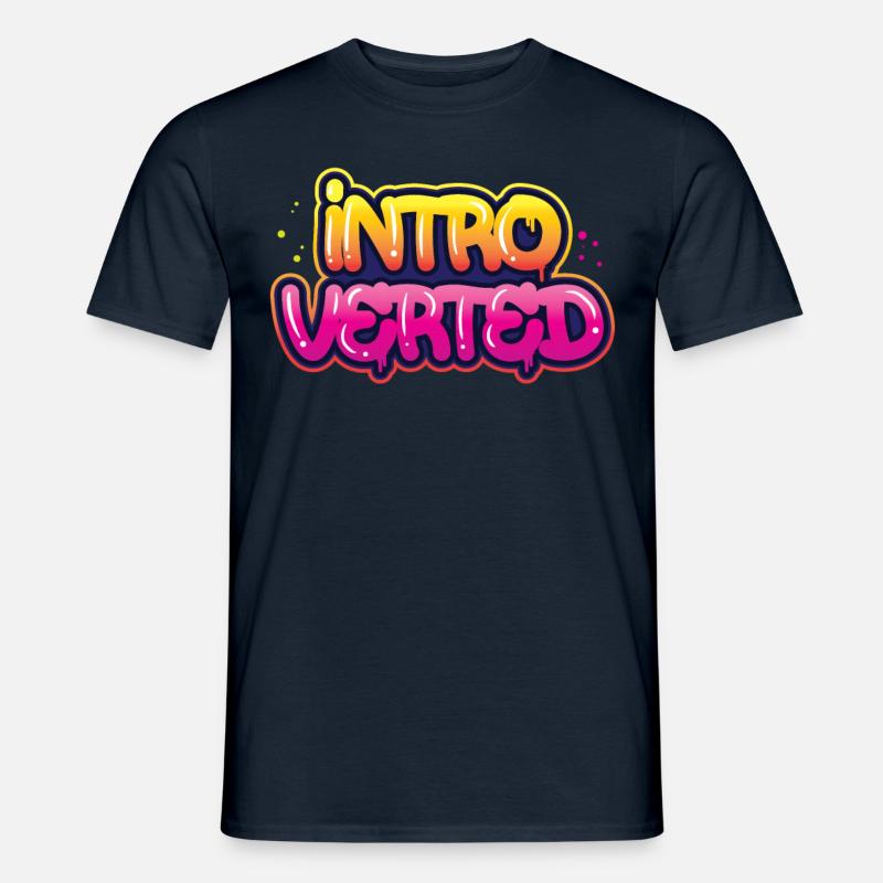 Introvertiert Introvertierter Sarkasmus Schüchtern - Männer T-Shirt - Navy