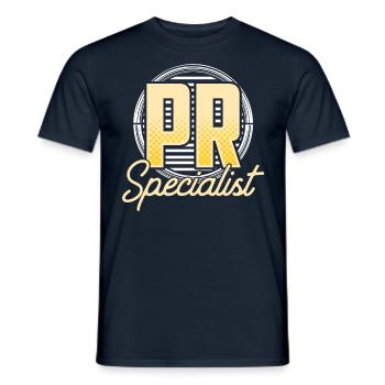 PR Specialist Job Public Relations Profession - Men's T-Shirt - navy - Front - AI Model Male 178 light (178cm)