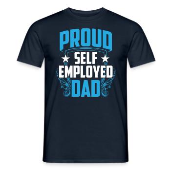 Proud Self-employed father Self-employed - Men's T-Shirt - navy - Front - AI Model Male 178 light (178cm)